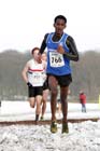 Weynay Ghebresilasie (Sunderland Harriers) on his way to winning the junior mens Northern Cross Country Championships.